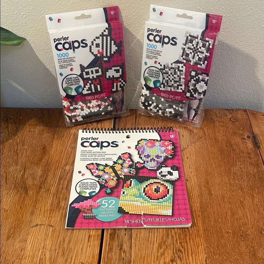 Perler Caps Beads Bundle + Pattern Pad